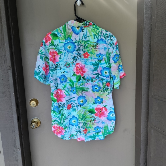 Rare Vintage Jams World Floral Shirt and Pant Set Pajamas Vacation Tropical - Picture 6 of 12